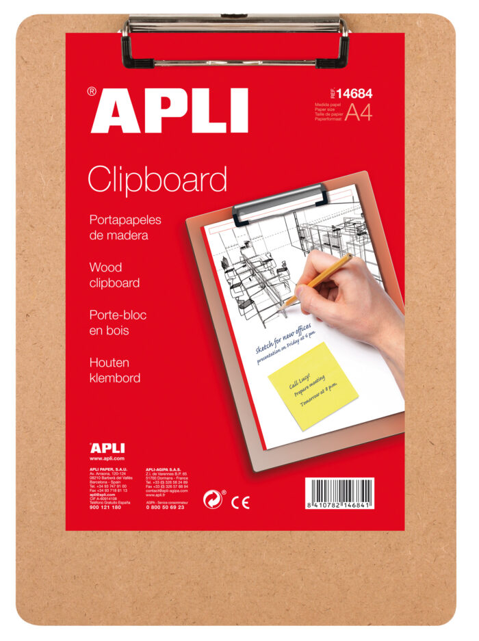 CLIPBOARD MADERA A4