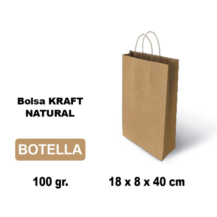 BOLSA #A/R BOTELLA KRAFT 18+8X40 (60322449)