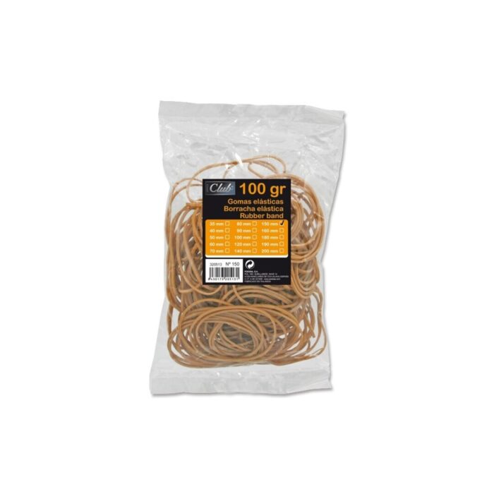 BOLSA 100 GR GOMAS ELASTICAS 15 CM