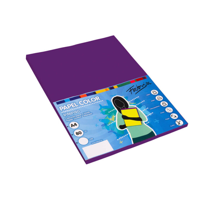 PAQ.100H PAPEL 80G A4 MORADO