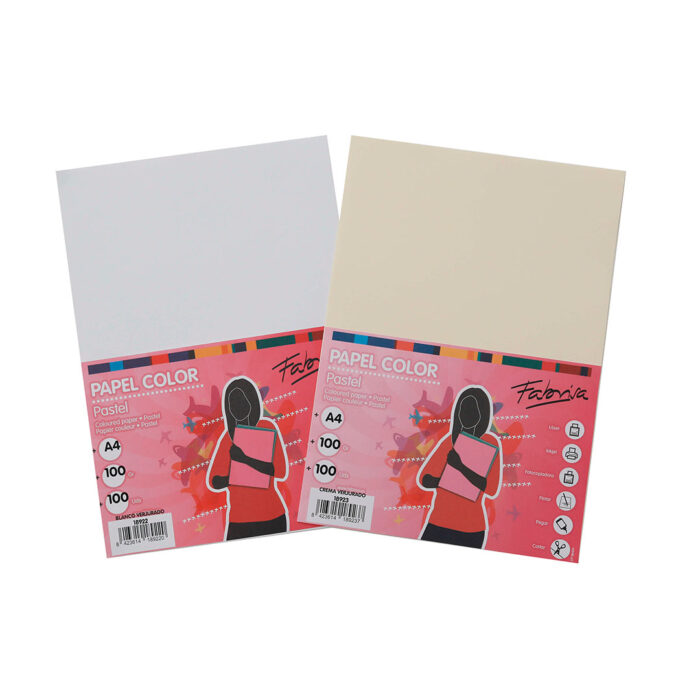 PAQ. 100H PAPEL VERJURADO 100G A4 BLANCO
