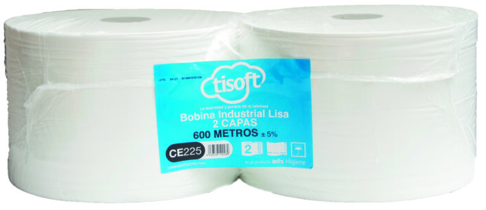 ROLLO CELULOSA EXTRA INDUSTRIAL BLANCO TISOFT 600MT 2C