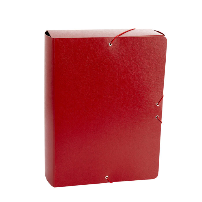 CARPETA #PROYECTOS 9CM GOFRADO ROJO