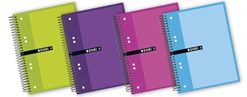 CUADERNO ESPIRAL ENRI MICROPERFORADO 140H A5+ 5X5M 6 TALADROS T/EXTRADURAS C/SUR