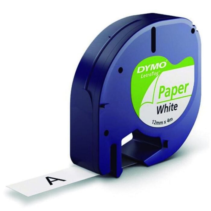CINTA DYMO LETRATAG PAPEL NEGRO/BLANC