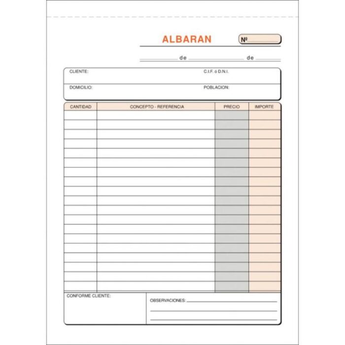 TALONARIO PLUS ALBARAN 4º NAT.DUPLICA
