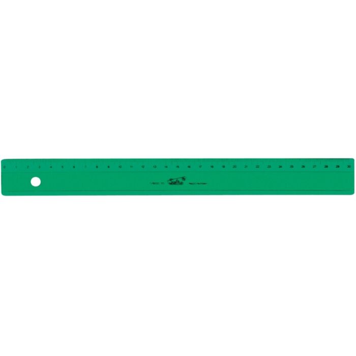 REGLA SAFTA VERDE BISELADA 30 CM