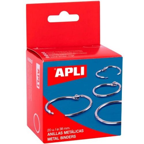 APLI ANILLAS METALICAS 38MM 20 UDS